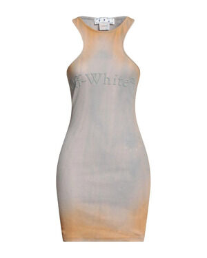 NWT Off-White Laundry Rib Rowing Mini Dress Beige NWT Size 40 (10 US) Stretch